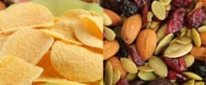 limit processed food like chips and replace with mixed nuts