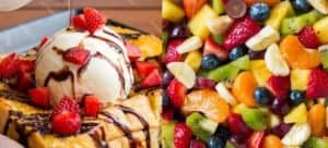 replace desserts with fruit salad